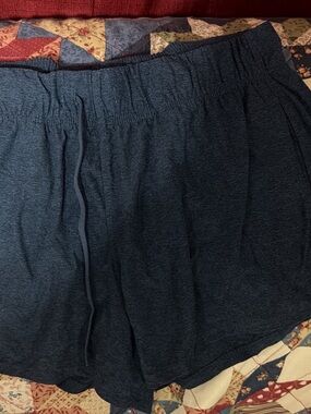 Dark Heather Navy Drawstring Lounge Shorts